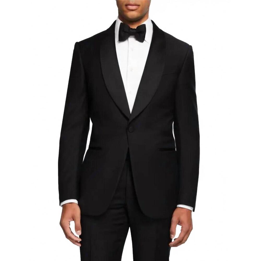 NEW ZEGNA shawl collar tuxedo in black